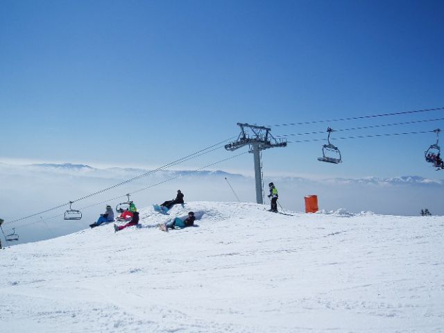 スキーツアーで行く雪山